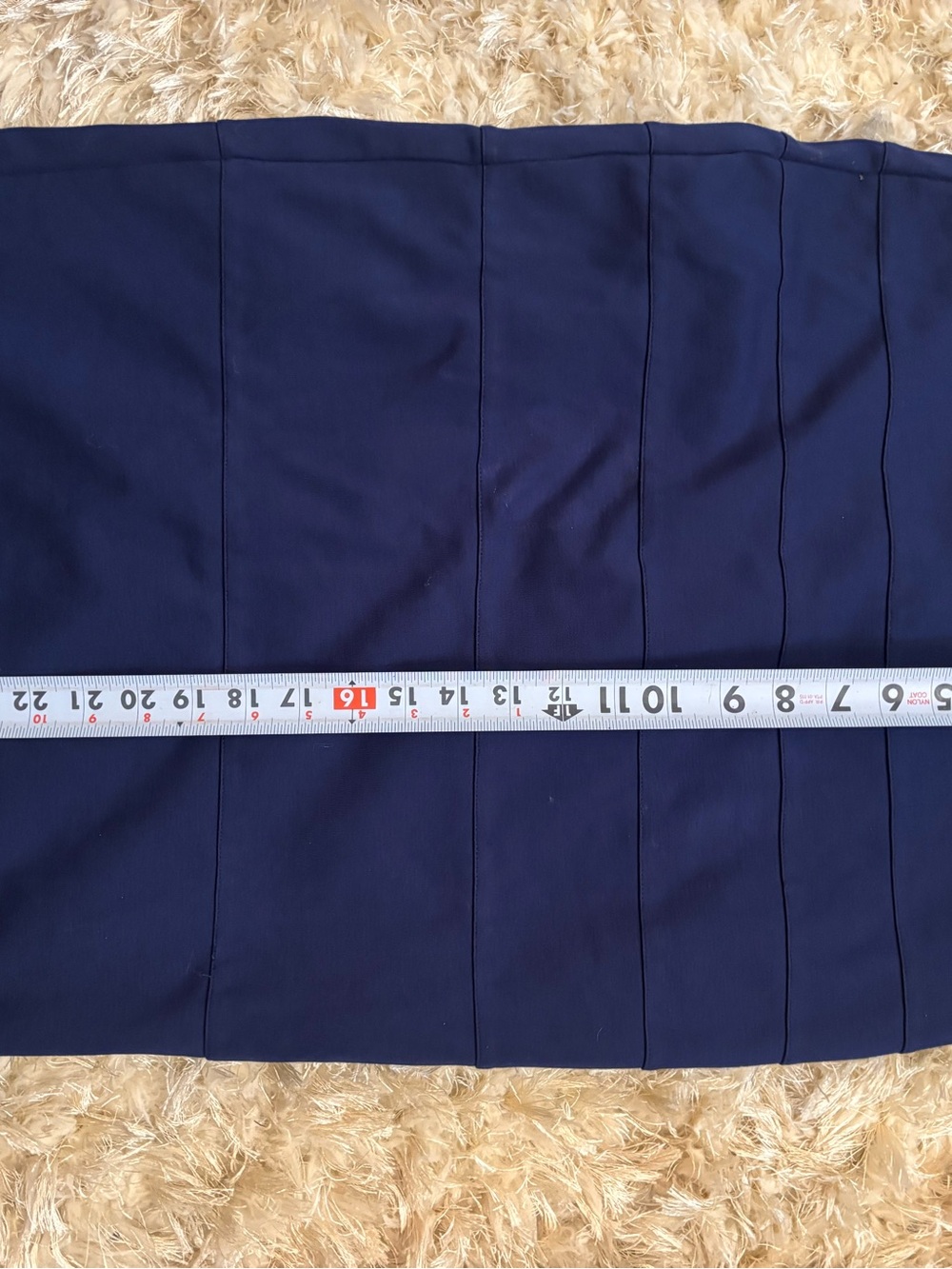 Navy Blue Stretchy Pencil Skirt - Picture 2 of 4
